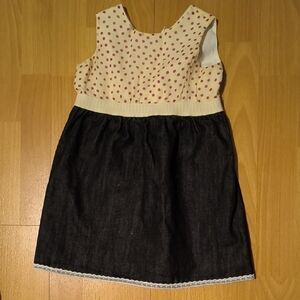Charming Polka Dot Silk & Wool Kids Dress